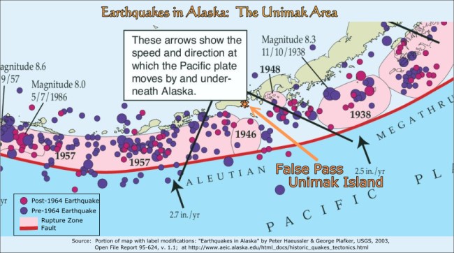 Earthquakes in the Unimak Area, Alaska