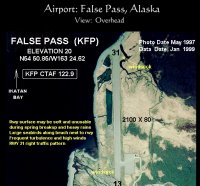 Airport, False Pass, Alaska: Overhead view
