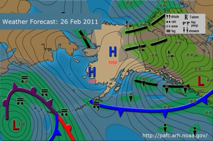 Weather Forecast, Alaska, 27 Feb 2011