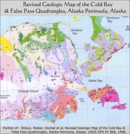 Geologic Map of False Pass & Cold Bay Quads, Alaska