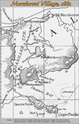 1882 map of (New) Morzhovoi Village