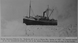 PAF Steamer Katherine D in Ice in Ikatan Bay, 1927
