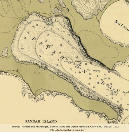 Peterson Bay, Sanak Island, 1916