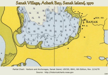 Sanak Village, Acherk Bay, Sanak Island, Alaska, 1970
