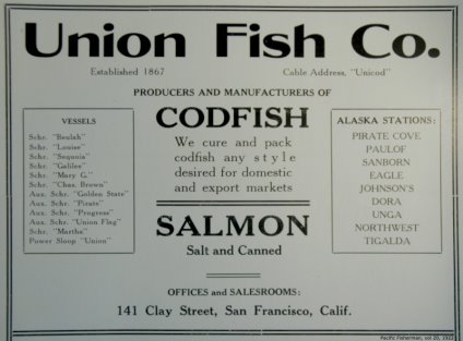 Union Fish Co., advertisement